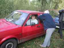 Geschafft! und am Ziel die Km eintragen