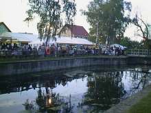 Die Schleuse in der Abendstimmung